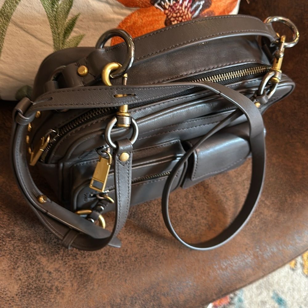 REBECCA MINKOFF CROSSBODY LEATHER JETT BOXY BAG STUDS CARGO RINGS CLASPS NWOT - Picture 12 of 17